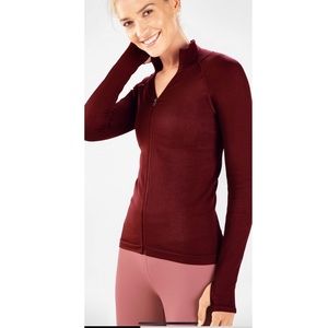 Fabletics Luciana Ribbed Seamless ZIP Up